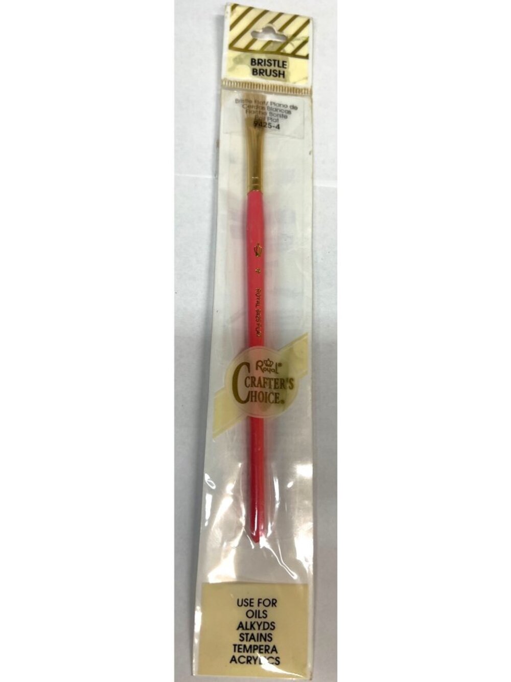 Royal Crafters Choice Bristle Flat Brush 9425-4 For Oils Acrylics & More